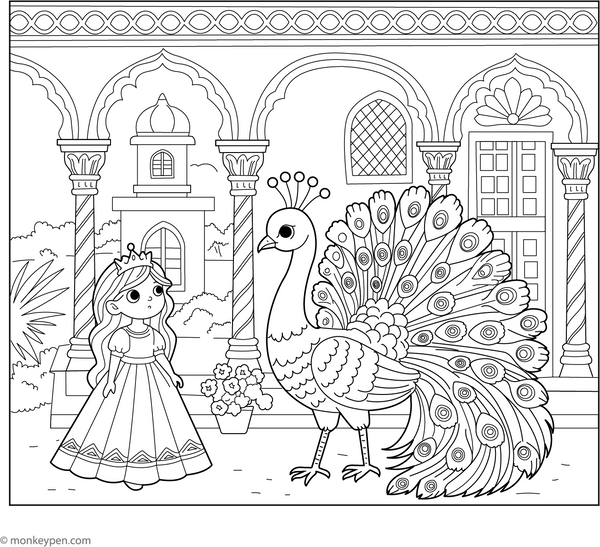 Peacock Coloring Book