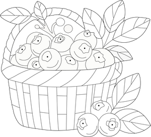 Blueberry coloring page – fun and educational printable for children