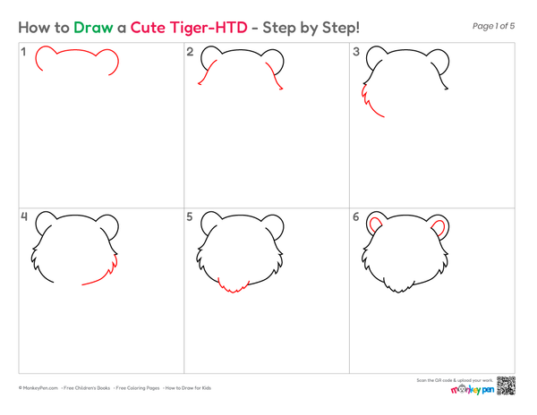 How to Draw a Cute Tiger – Easy Step-by-Step Animal Drawing for Kids