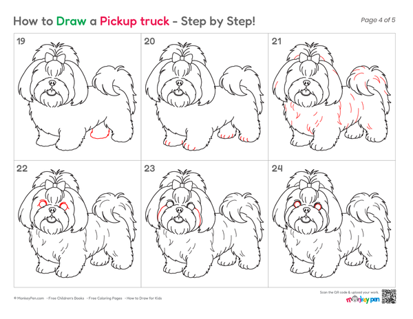 How to Draw a Shih Tzu – Easy Step-by-Step Dog Drawing for Kids