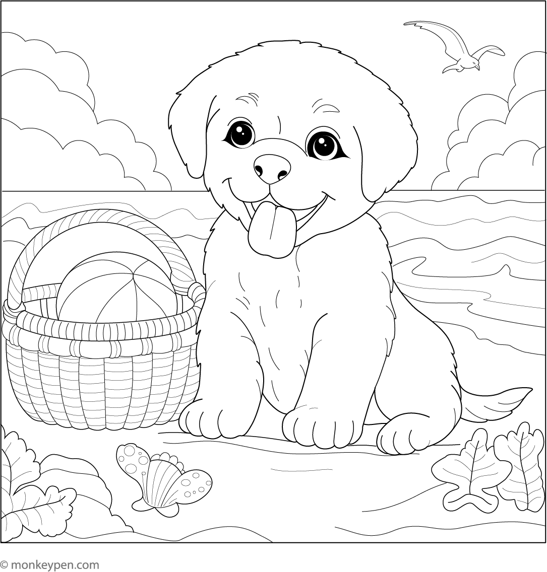 puppy-at-the-beach for Free Printable Pictures Of Puppies Puppy at the Beach for Free Printable Pictures Of Puppies