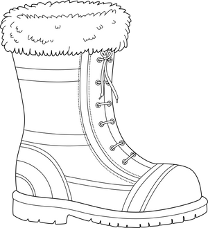 Snow Boot Coloring Page