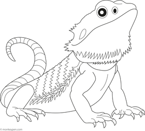 Bearded Dragon coloring page – free printable for kids to color and enjoy