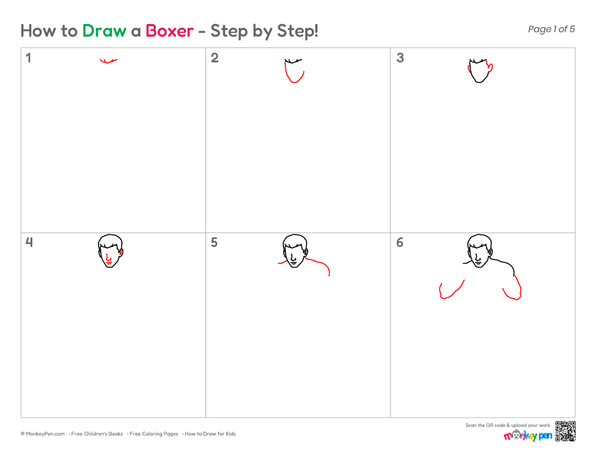 How to Draw a Boxer – Easy Step-by-Step Sports Character Drawing for Kids