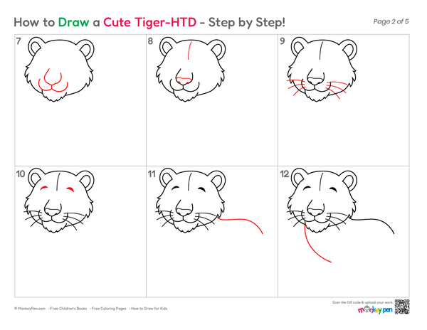 How to Draw a Cute Tiger – Easy Step-by-Step Animal Drawing for Kids