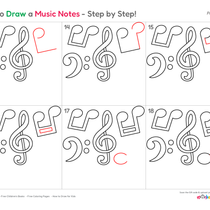 How to Draw Music Notes – Step-by-Step Music Drawing for Kids