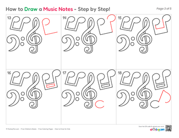 How to Draw Music Notes – Step-by-Step Music Drawing for Kids