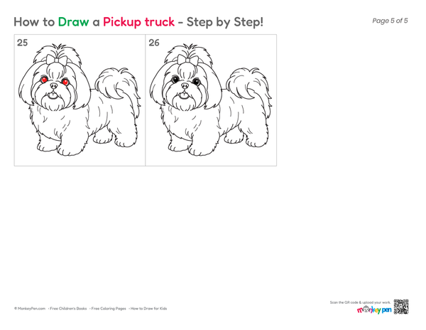 How to Draw a Shih Tzu – Easy Step-by-Step Dog Drawing for Kids