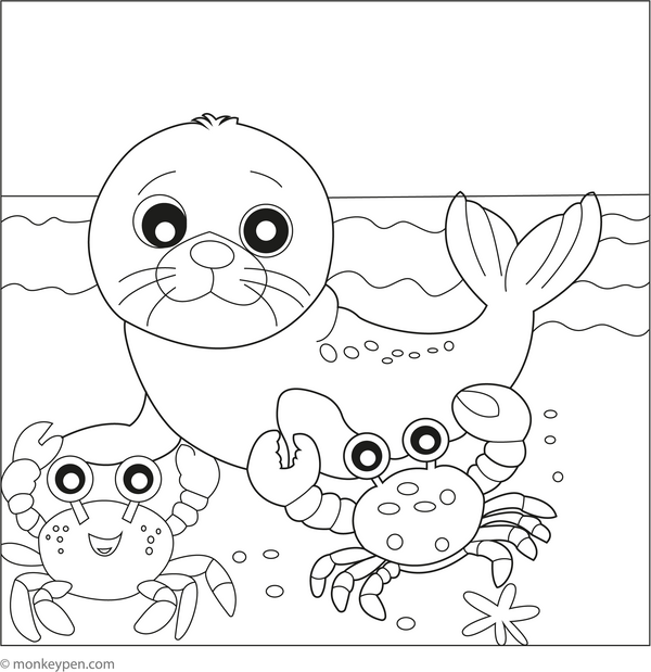Crab Coloring Book