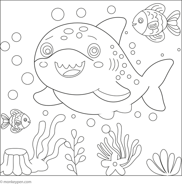 Shark Coloring Book