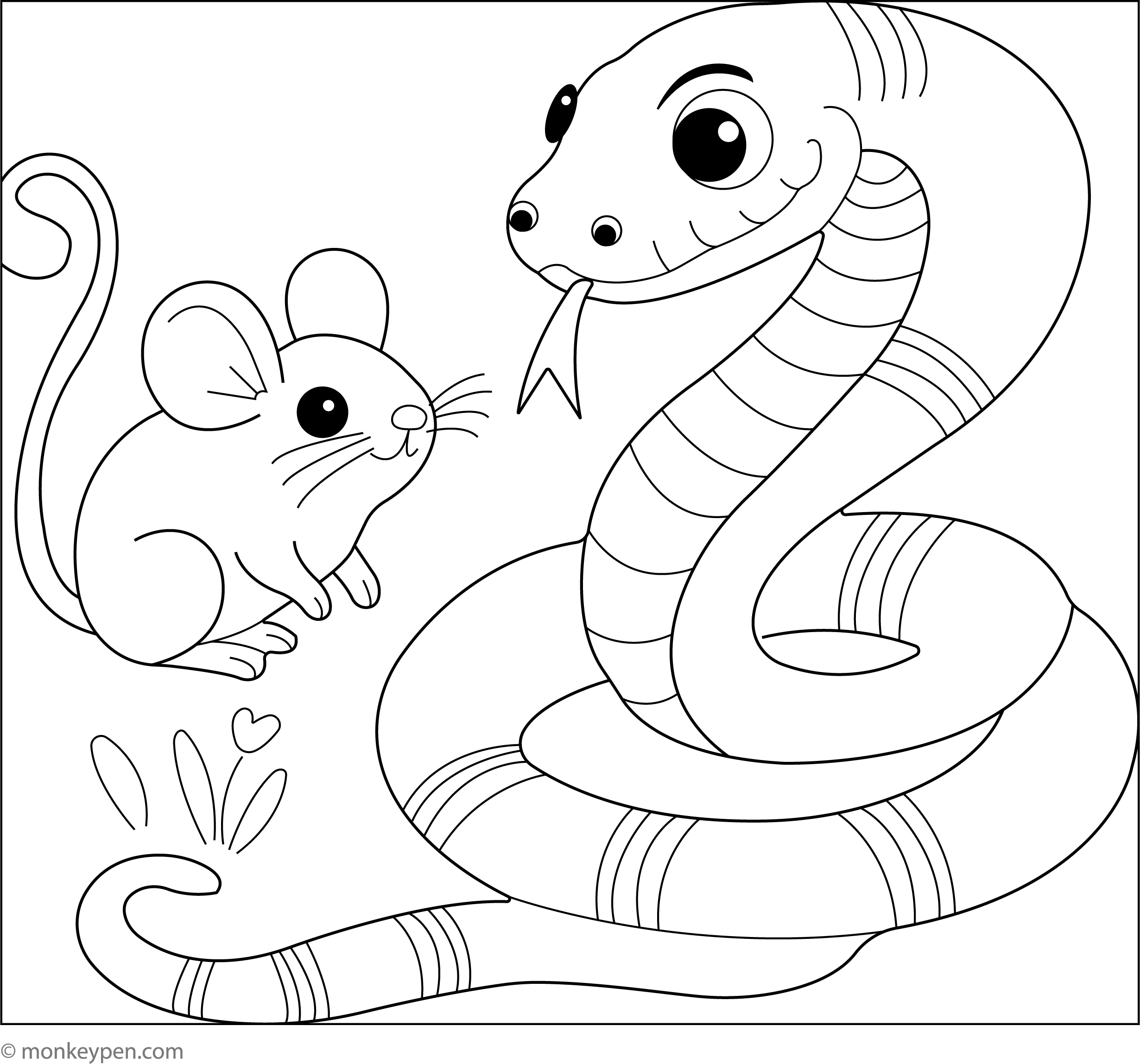Mice Printable Coloring Pages