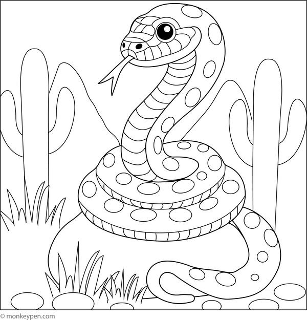 Snake Coloring Book