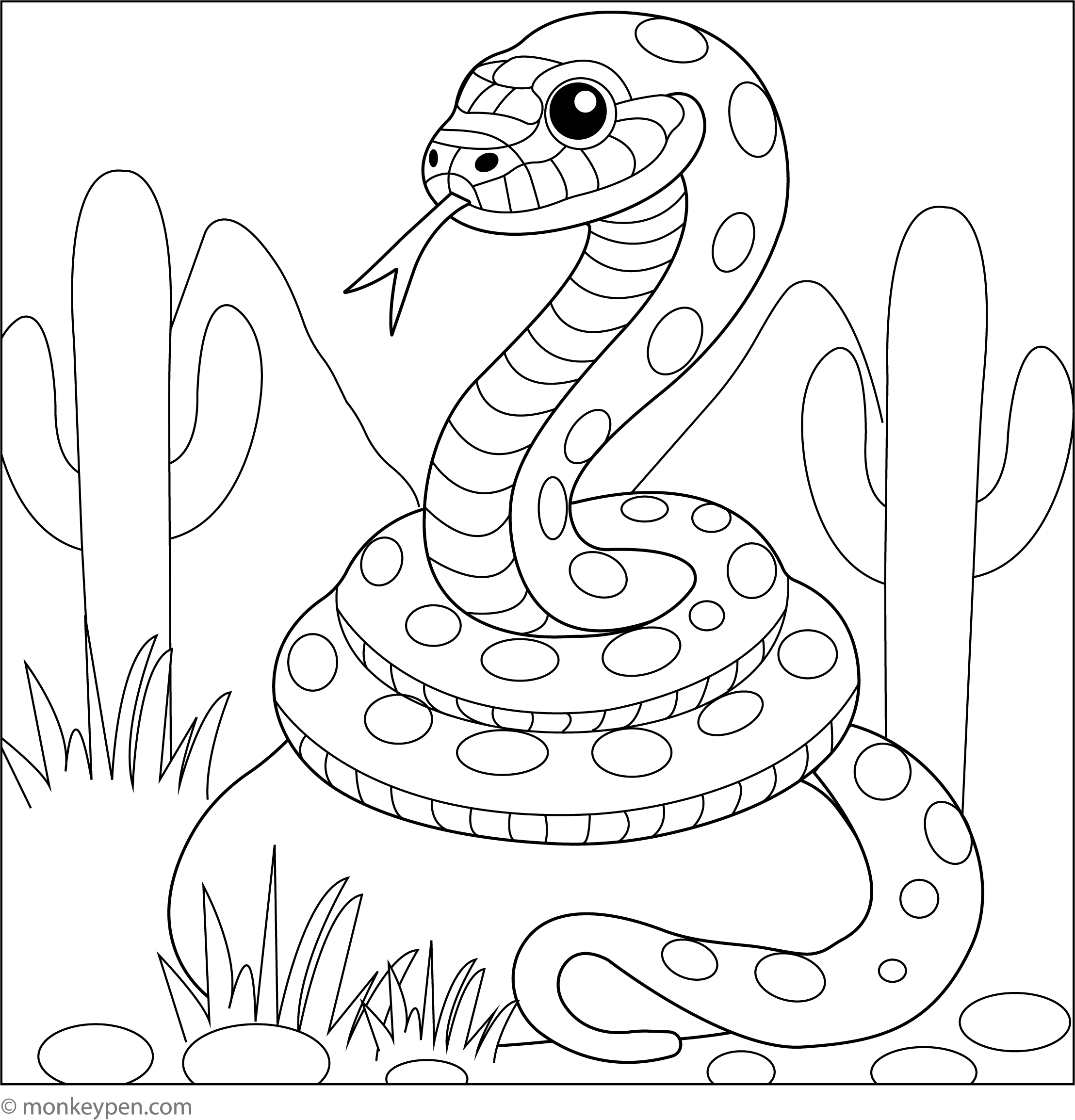 Free Snake Coloring Pages – Reptile Fun for Kids