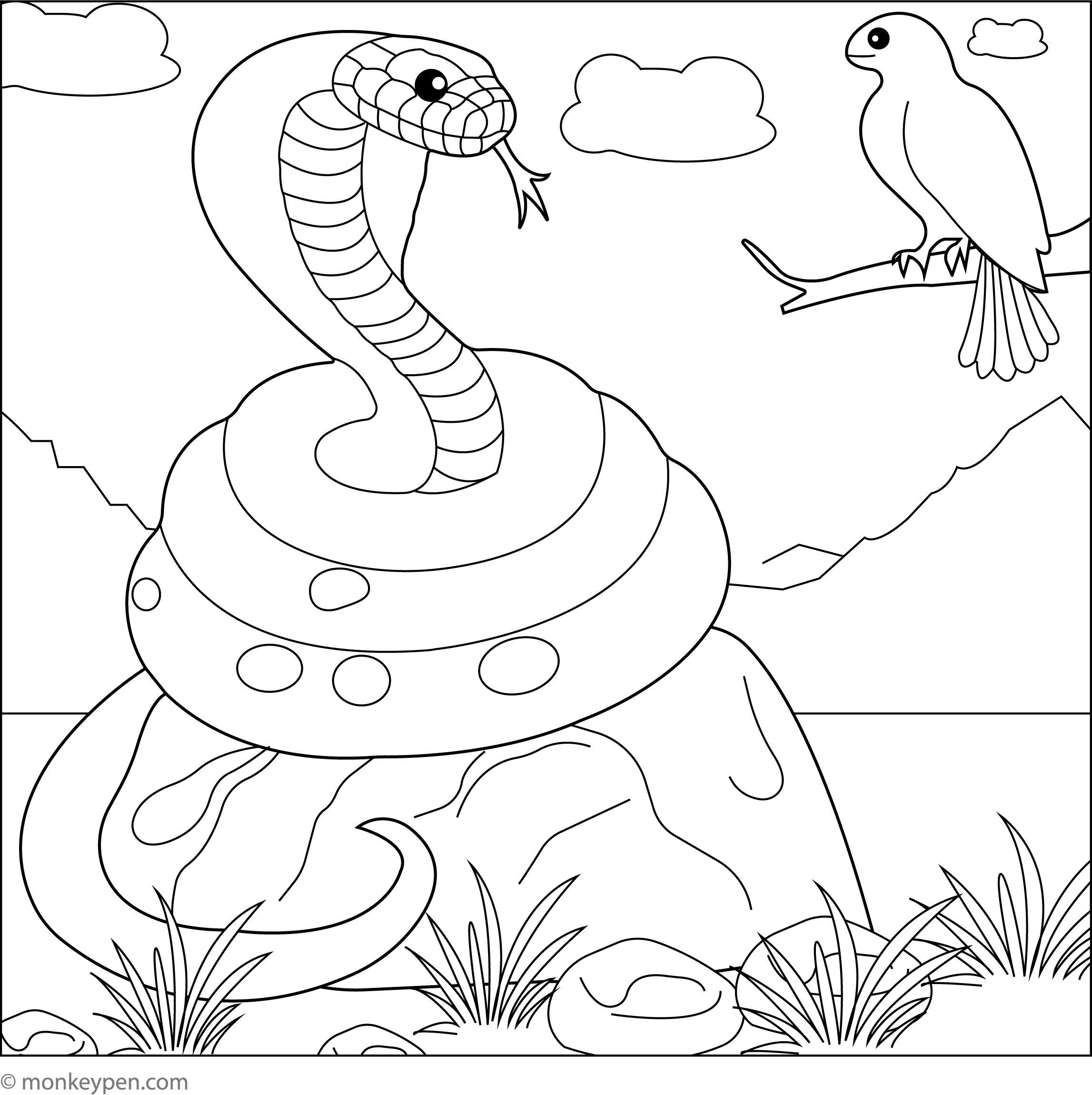 Free Snake Coloring Pages – Reptile Fun for Kids
