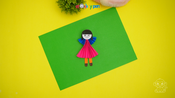 Paper Handcrafted Doll Craft Step 32