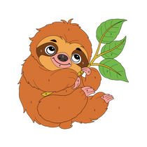 Sloth Color by Number – Free Printable Coloring Pages