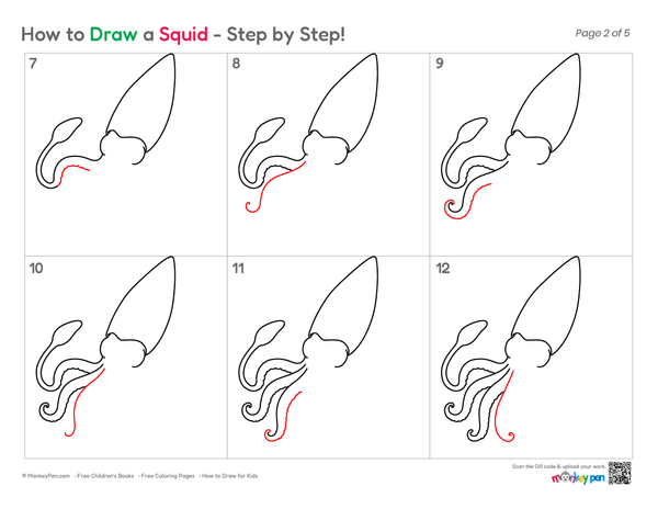 Simple marine life illustration for kids.