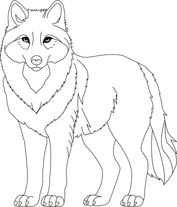 Wolf Coloring Page – Free Printable PDF for Kids