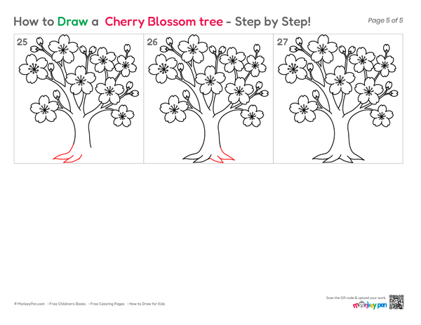 Simple nature-themed tree drawing for kids.