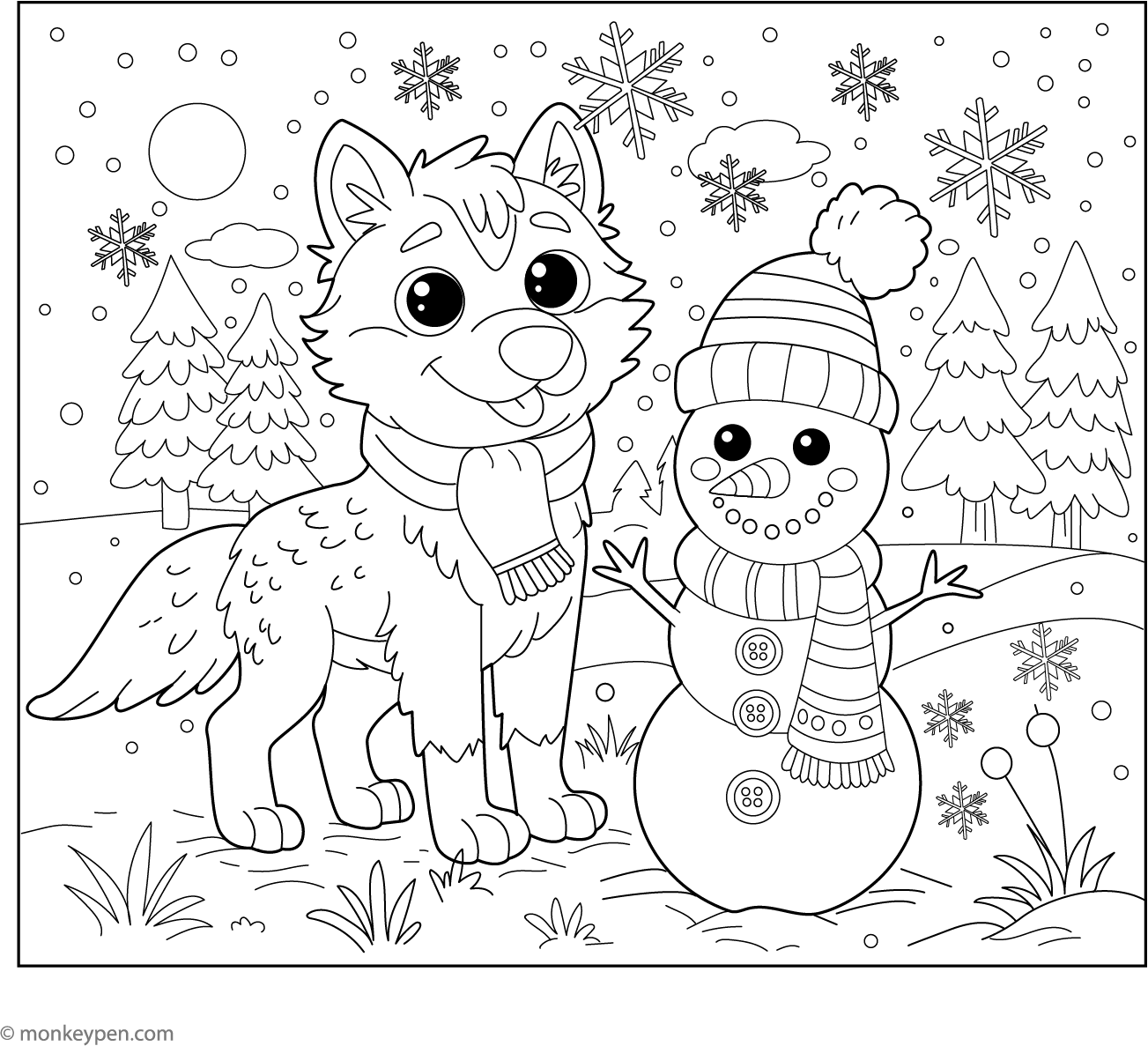 Free Wolf Coloring Pages Printable Wild Animals Free Wolf Coloring Pages Printable Wild Animals