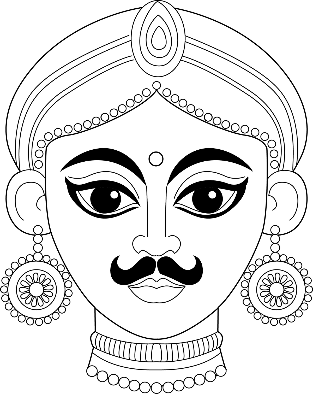 Printable Puppet Face Coloring Sheet – Free PDF for Kids