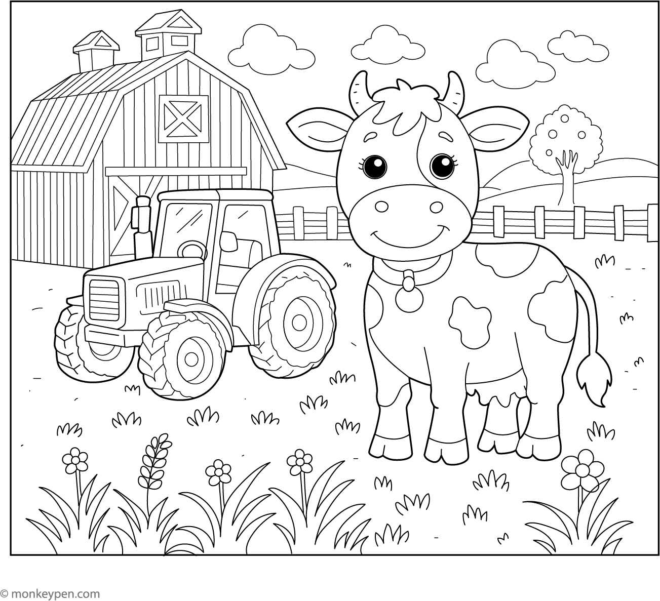 Printable Farm Coloring Pages For Kids 2025 Printable Farm Coloring Pages For Kids 2025