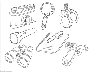 Spy Gadget Coloring Page– fun and educational printable for children