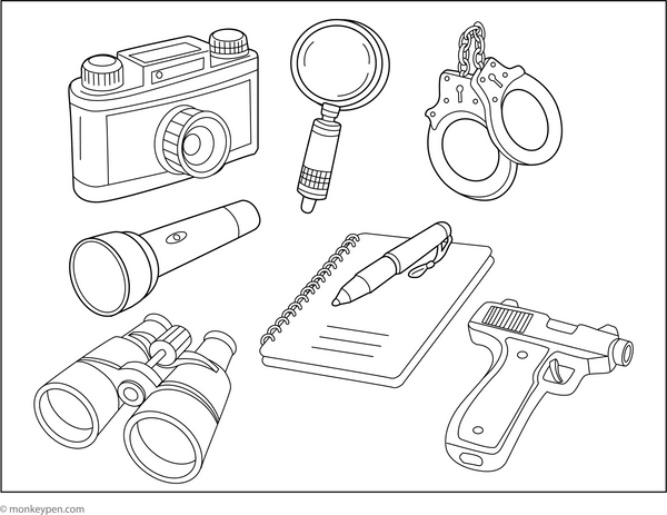 Spy Gadget Coloring Page– fun and educational printable for children
