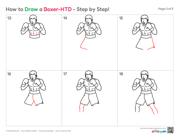 How to Draw a Boxer – Easy Step-by-Step Sports Character Drawing for Kids