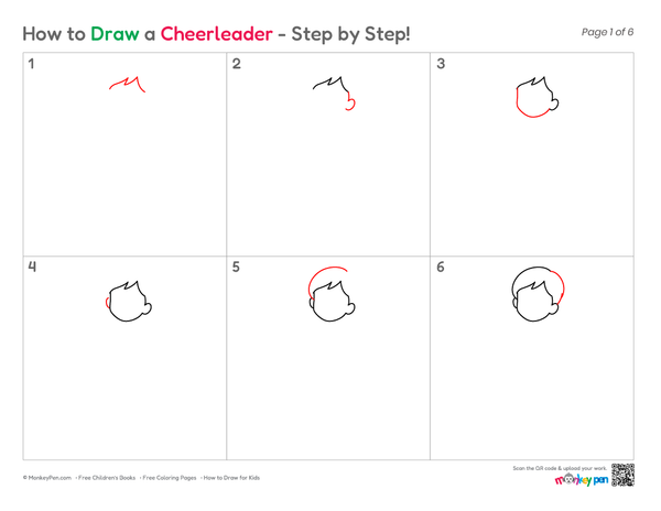 How to Draw a Cheerleader – Step-by-Step Character Drawing for Kids