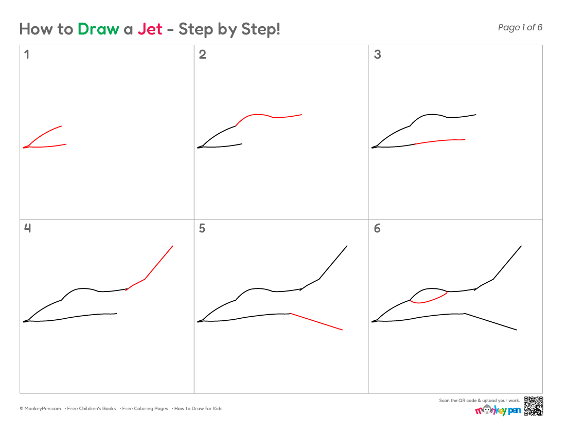 How to Draw a Jet – Easy Step-by-Step Aircraft Drawing for Kids