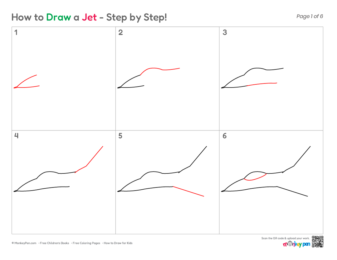How to Draw a Jet – Easy Step-by-Step Aircraft Drawing for Kids