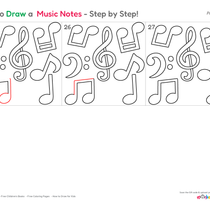 How to Draw Music Notes – Step-by-Step Music Drawing for Kids