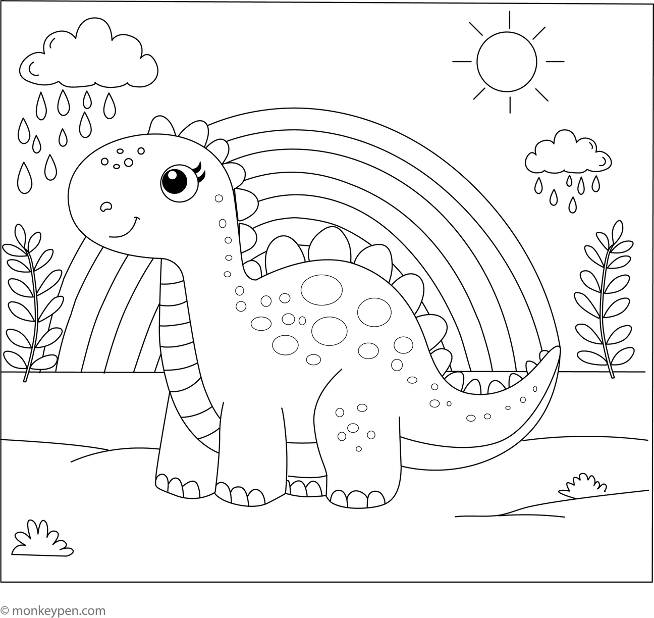 Dinosaur and a Rainbow