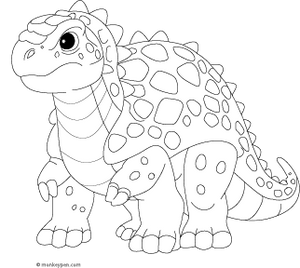 Armoured Ankylosaurus coloring page – free printable for kids to color and enjoy