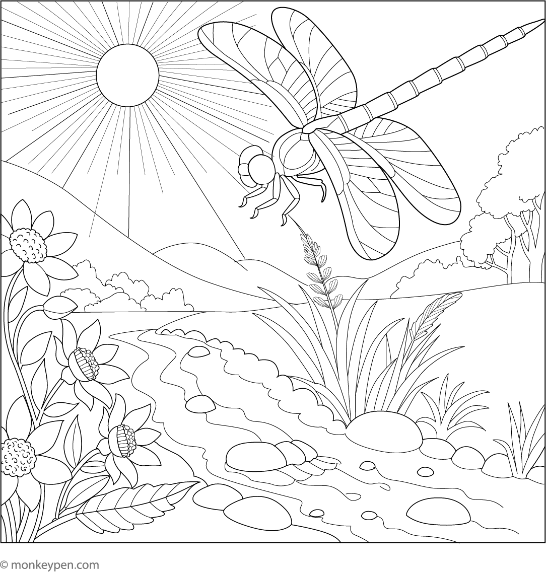 Stream Colouring In Stream Coloring Pages