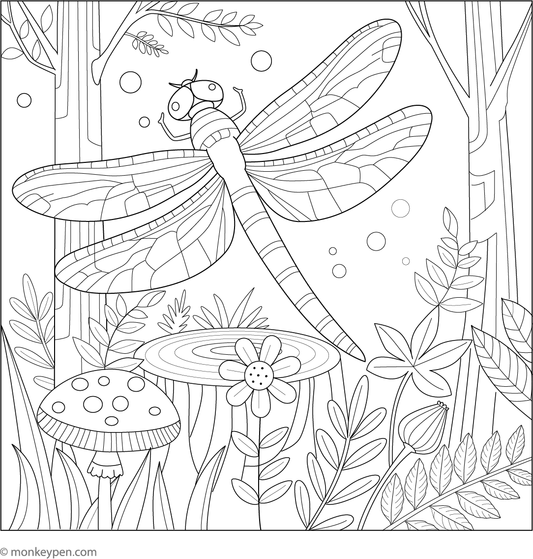 printable-dragonfly-coloring-book for Free Printable Pictures Of Dragonflies Printable Dragonfly Coloring Book for Free Printable Pictures Of Dragonflies