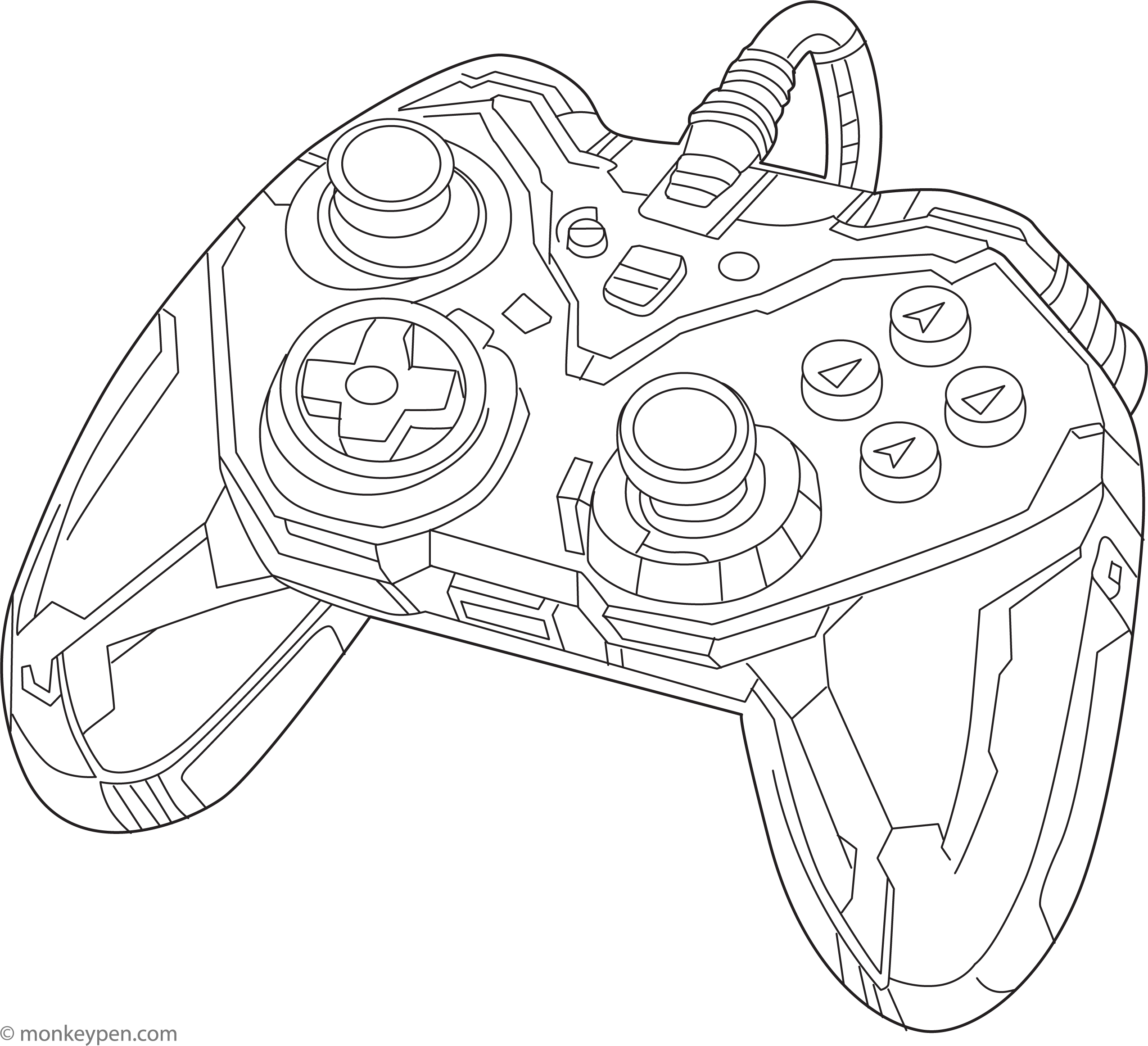 Video Game Controller Coloring Pages