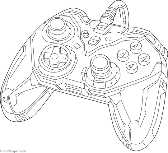 Game Controller Coloring Page – Free Fun Gaming Printable for Kids