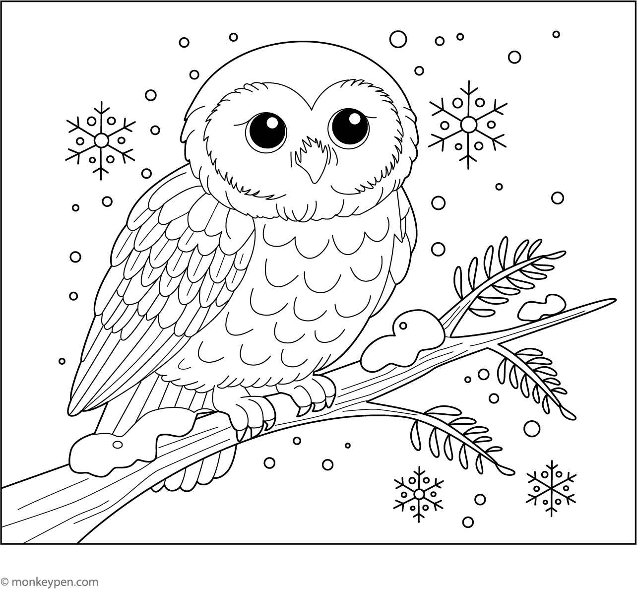 Free Coloring Pages Of Owls