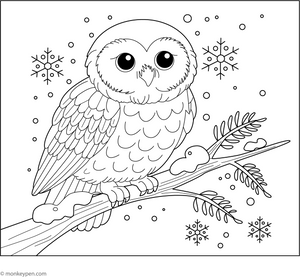 Snowy Owl colouring Page coloring page – free printable for kids to color and enjoy