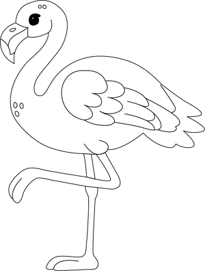 Flamingo coloring page – fun and educational printable for children