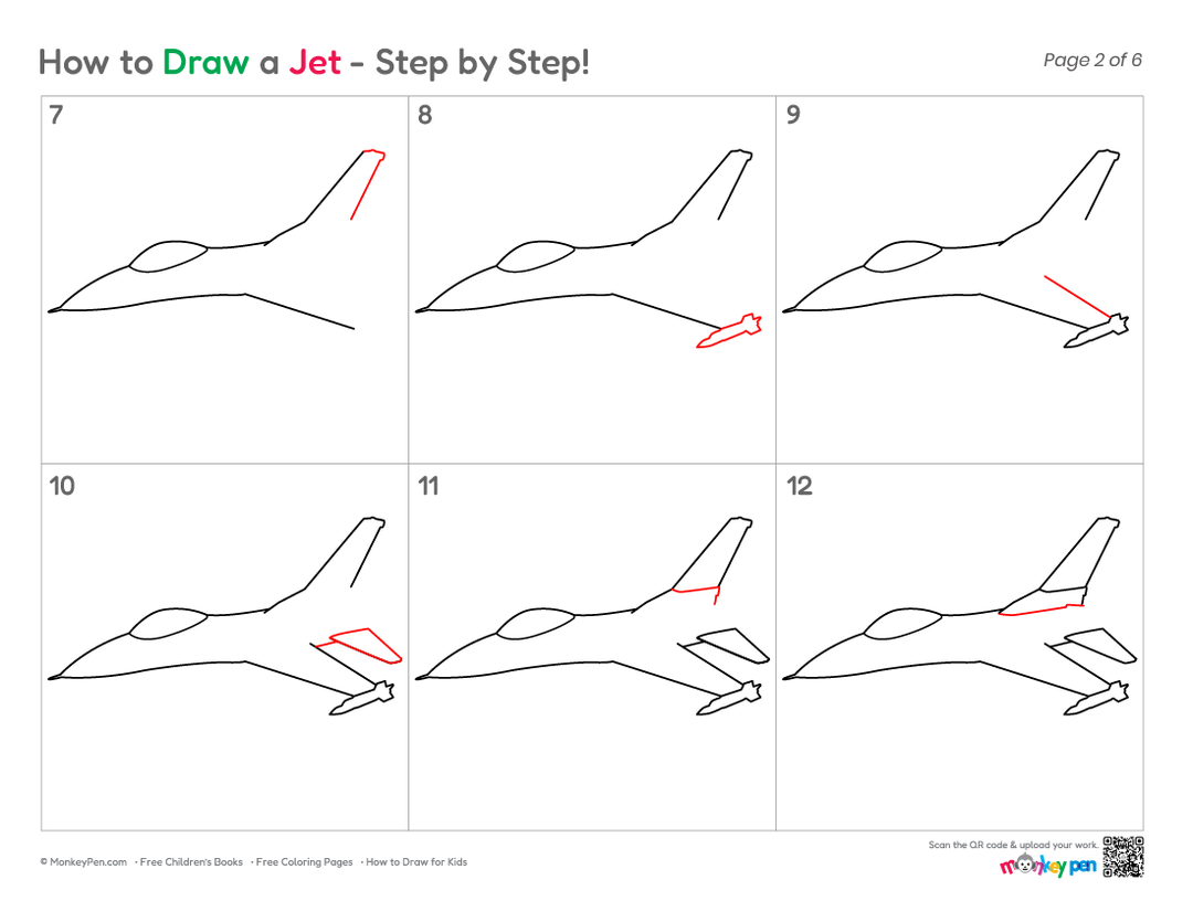 How to Draw a Jet – Easy Step-by-Step Aircraft Drawing for Kids