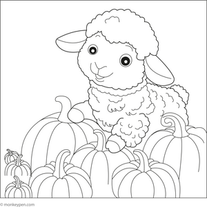 Sheep with Snail Friend coloring page – free printable for kids to color and enjoy