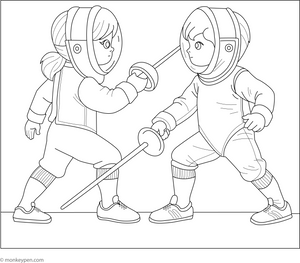 Fencing Colouring Page coloring page – free printable for kids to color and enjoy