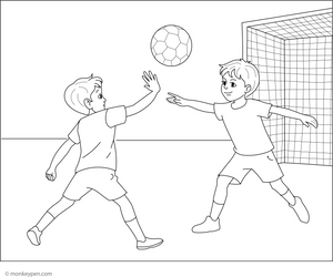 Handball Colouring Page coloring page – free printable for kids to color and enjoy