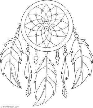 Dream Catcher Coloring Page