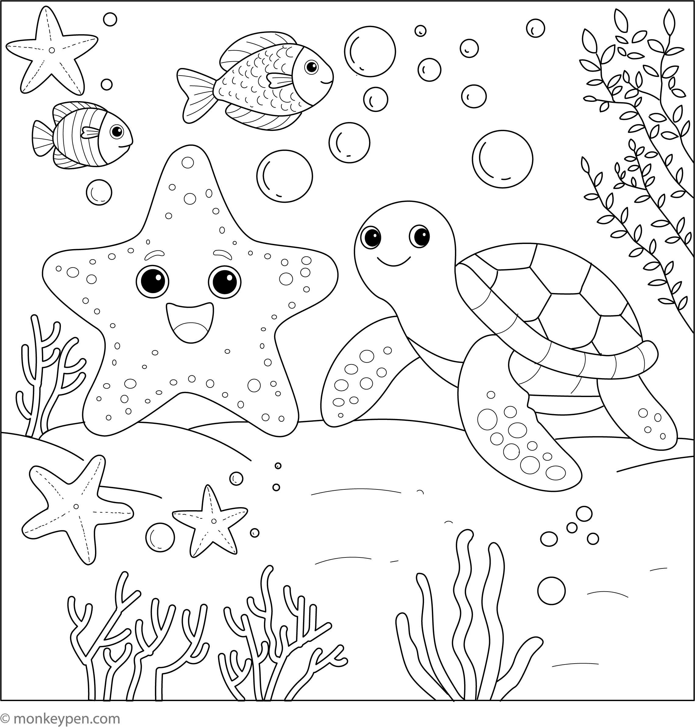 Ocean Coloring Pages — Reference 7 Ocean Coloring Pages — Reference 7