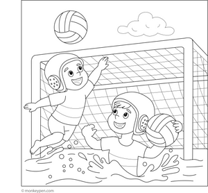 Water Polo Colouring Page coloring page – free printable for kids to color and enjoy