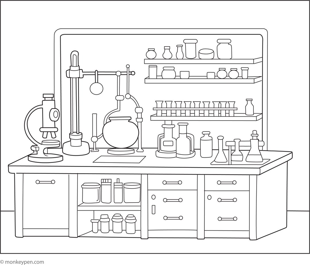 Laboratory Coloring Page